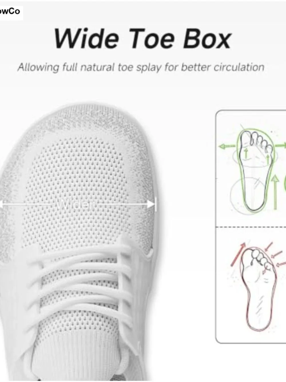 Zero Drop Barefoot Walking Shoes Breathable Mesh Wide Toe Box Lace-Up